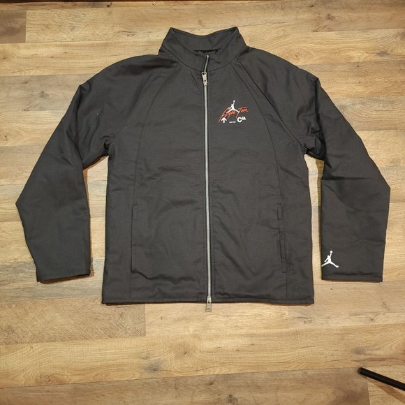 Nike Air Jordan Flight Heritage Mens Jacket Black Red Sz Small New